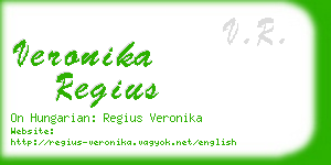 veronika regius business card
